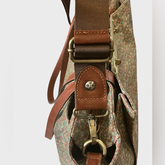 Patricia Nash Silvi Tote Coral Bouquet Floral Leather Trim Travel Work - Picture 5 of 16